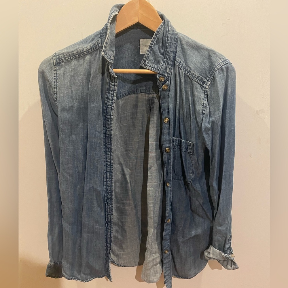 American Eagle Denim Boyfriend Shirt